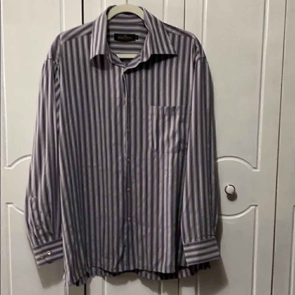 Bugatchi Uomo men’s pinstripe dress shirt Large